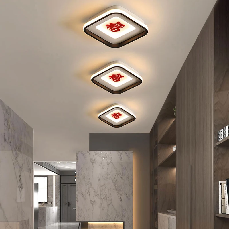 

Chinese FU Design Simplicity Ceiling Fixture Corridor Lamp LED For Home Decoration Aisle Balcony Living Room Bedroom Ceil Light