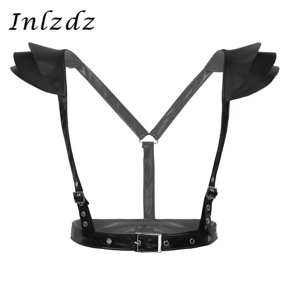 Жгут женский стимпанк искусственная кожа регулируемый нагрудный ремень для тела