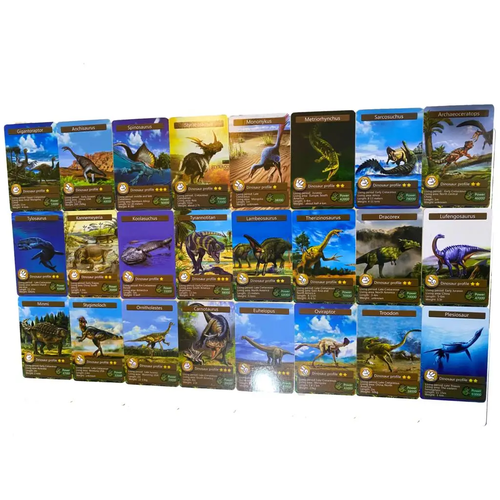 Disney-Juego de cartas de cognici&oacute;n de dinosaurio, tarjetas comerciales de batalla, Anime, &aacute;lbum de tarjetas, juguetes para ni&ntilde;os, regalos, 55 Uds., novedad de 2020-1