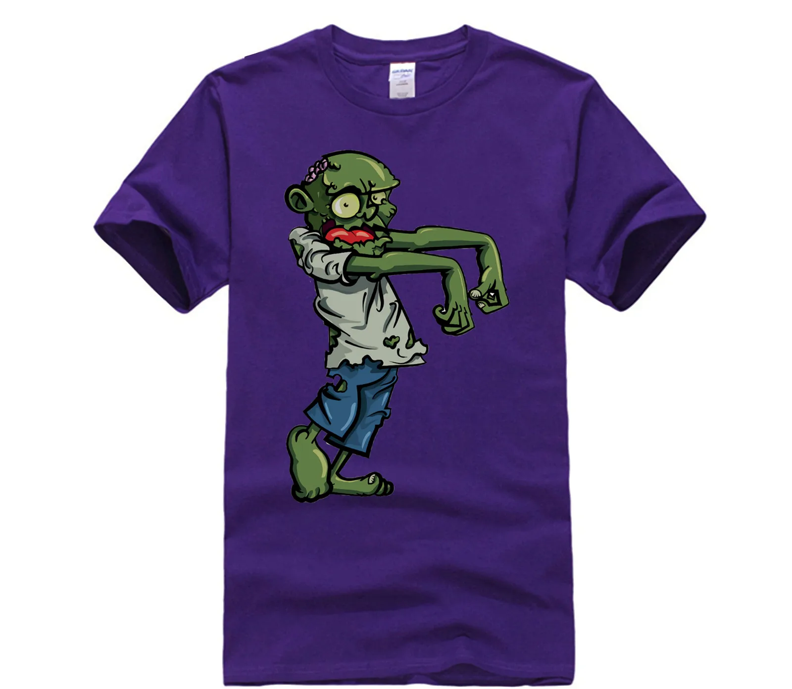 

Hot men's fun casual print Fashion Printed T-shirt Funny zombie shirt