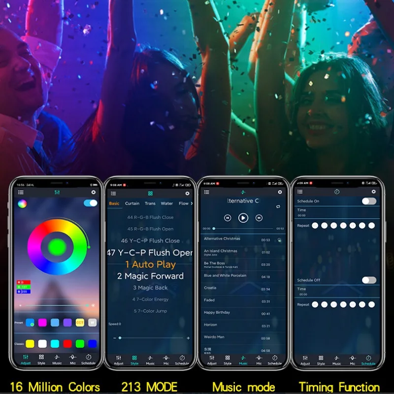 Светодиодная ленсветильник Dreamcolor Bluetooth управление музыкой через приложение RGBIC