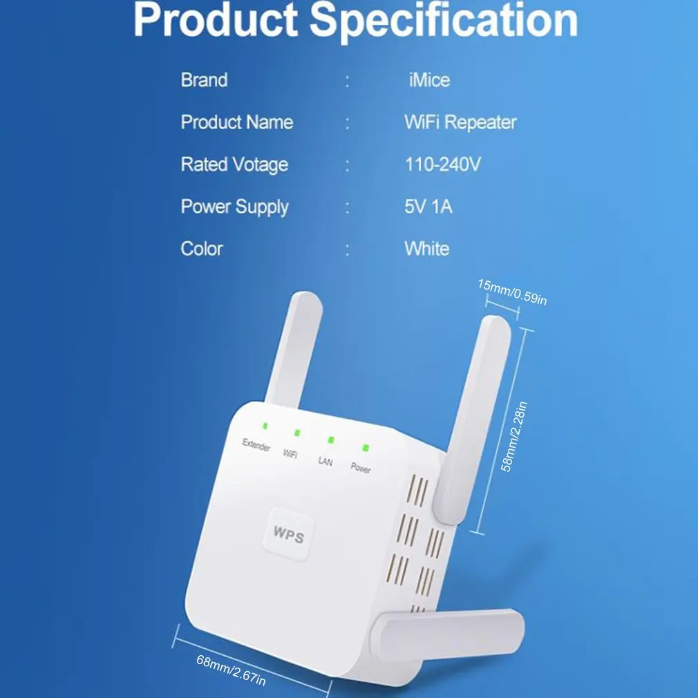 

5Ghz 1200Mbps Wireless WiFi Repeater Router Long Range Extender Superior Omnidirectional Wireless Range Signal Booster