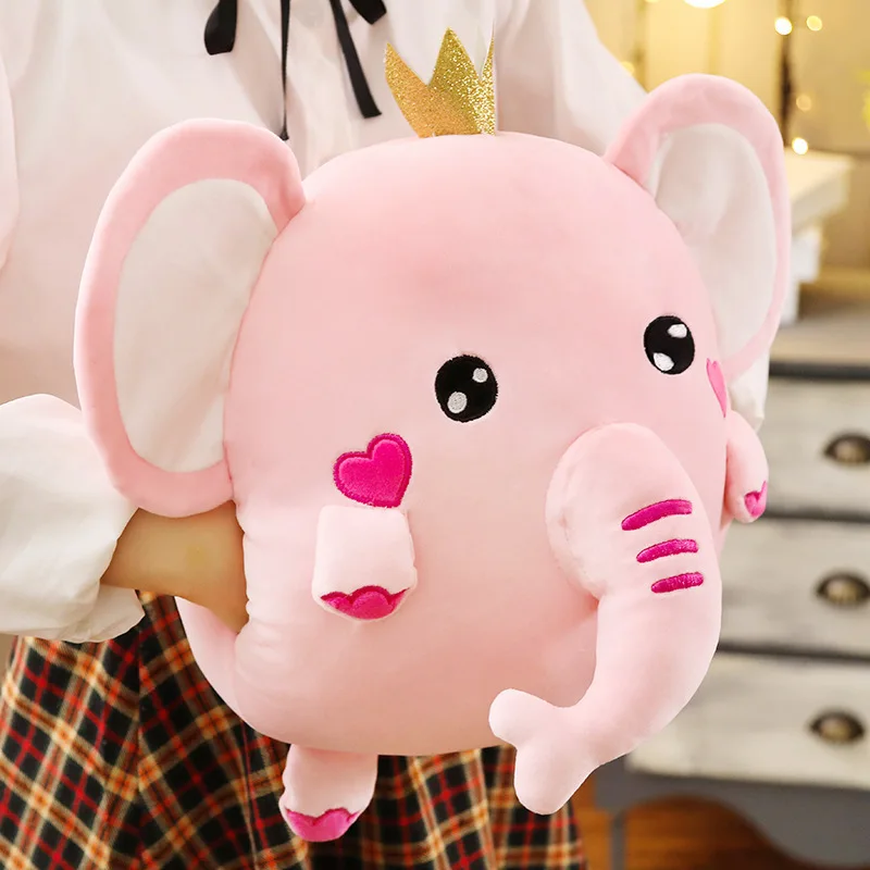Elephant Hand Warmer Мягкая подушка с единорогом 3 в 1 с одеялом Kawaii Плюшевые животные Слон кошка динозавр ручная теплая подушка игрушки для детей - Цвет: Elephant Hand Warmer