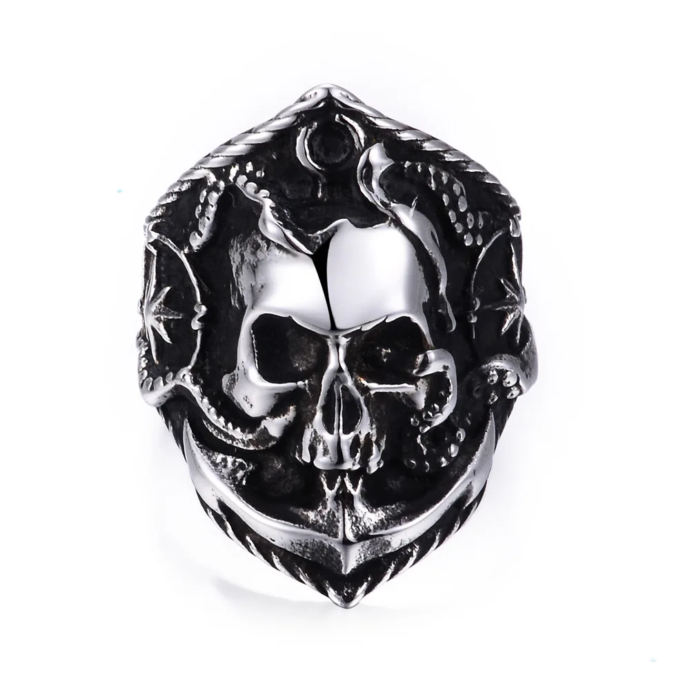 Мужское Винтажное кольцо из нержавеющей стали пиратский осьминог мужское в