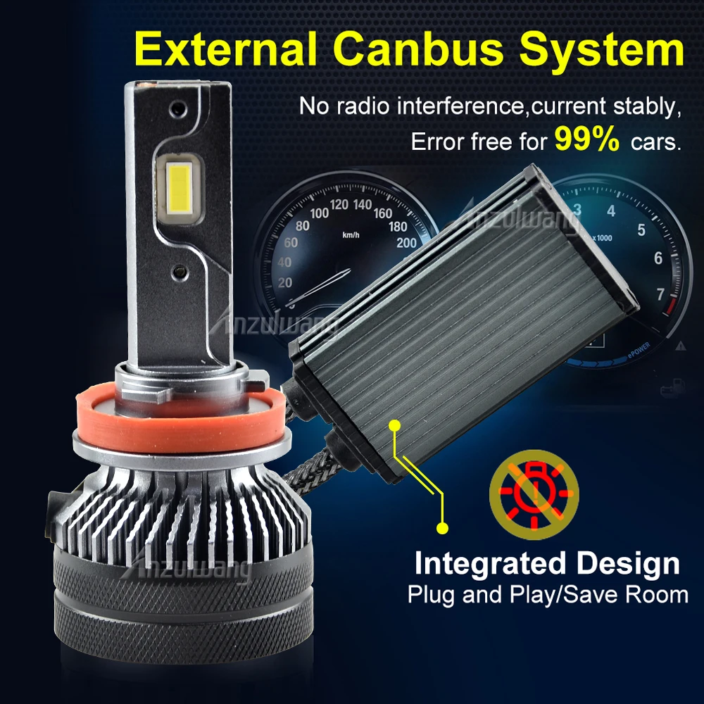 

H4 H7 LED Headlight Bulb 25000LM 110W H11 Car headlamp With Cooling Fan Canbus 6000K Auto Fog Light 9005 HB3 9006 HB4