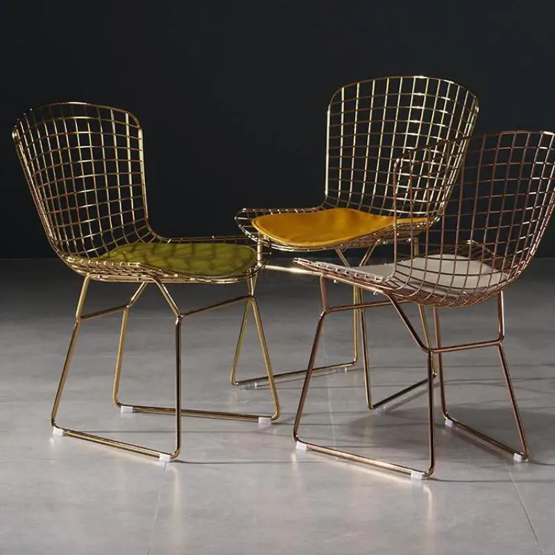 Полая железная спинка стула креативный одиночный стул для одевания