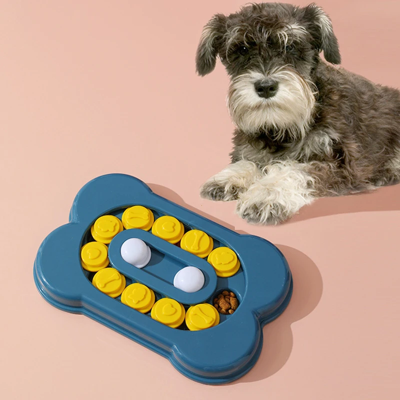 

Dog Toy Food Slow Feeder Dog Bowl Cat Toy Pet Dish Anti Choking Pet Plate Training Toy Interactive Bone Style Puppy Products