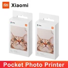 Оригинальный Карманный принтер Xiaomi ZINK 50x76 мм, самоклеящиеся листы для фотопечати для Xiaomi, 3-дюймовый Карманный фотопринтер