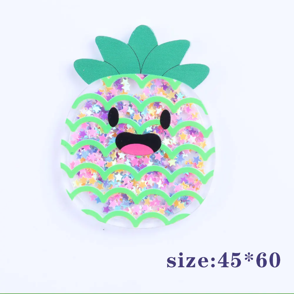 

Diy Quicksand Ambachten Supply Accessoires Kinderen Accessoires Cartoon Gezicht Ronde Pailletten Acryl Decoratieve Materialen 5