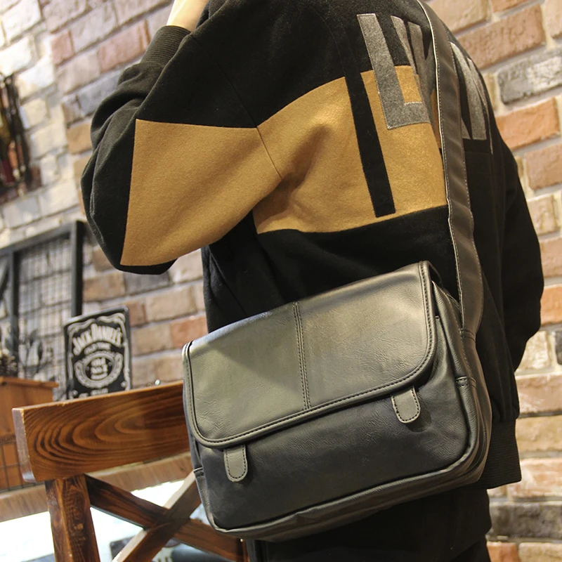 Брендовая мужская сумка мессенджер высокого качества из искусственной кожи