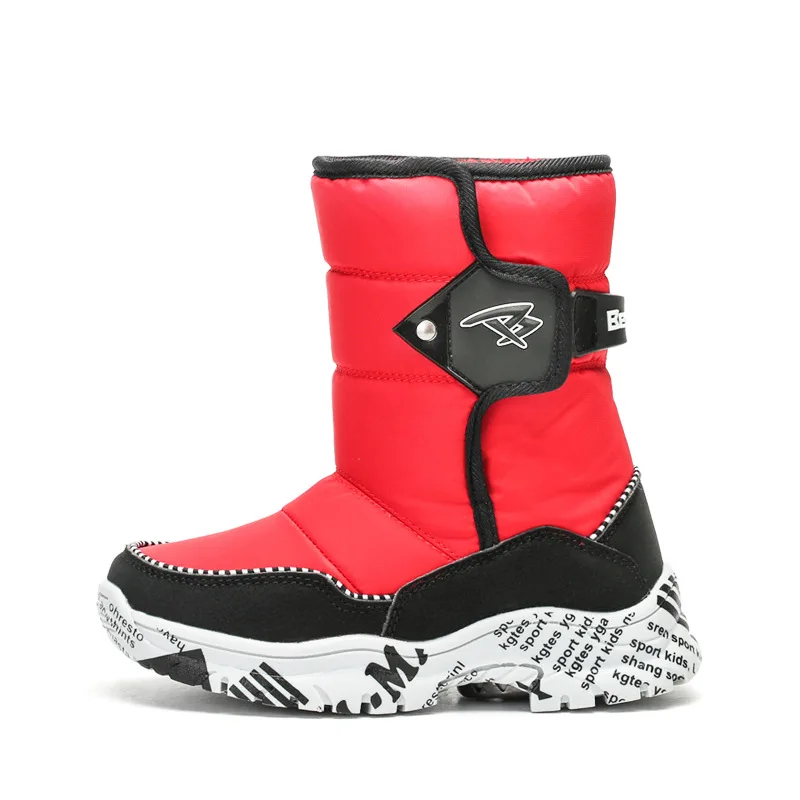 Теплые зимние ботинки для мальчиков и девочек нескользящая удобная детская