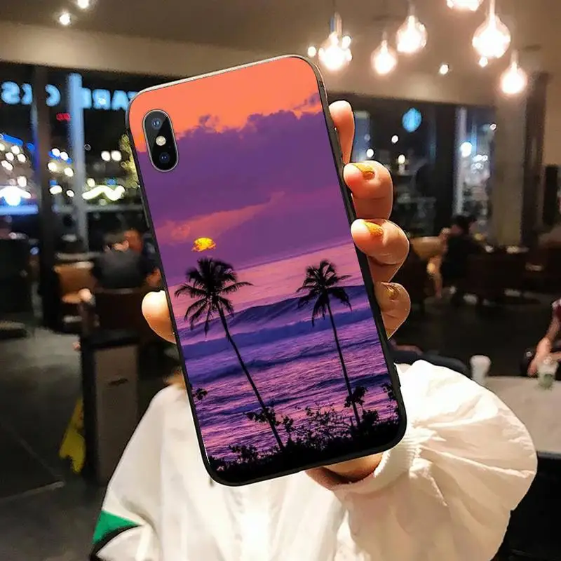 

Beach tree pattern high quality Phone Case for iPhone 11 12 pro XS MAX 8 7 6 6S Plus X 5S SE 2020 XR