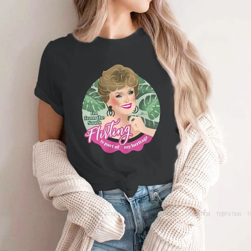 

Flirting O Neck TShirt Golden Girls Comedy Family Friendship Bea Arthur Fabric Classic T Shirt Woman Tops Individuality Fluffy
