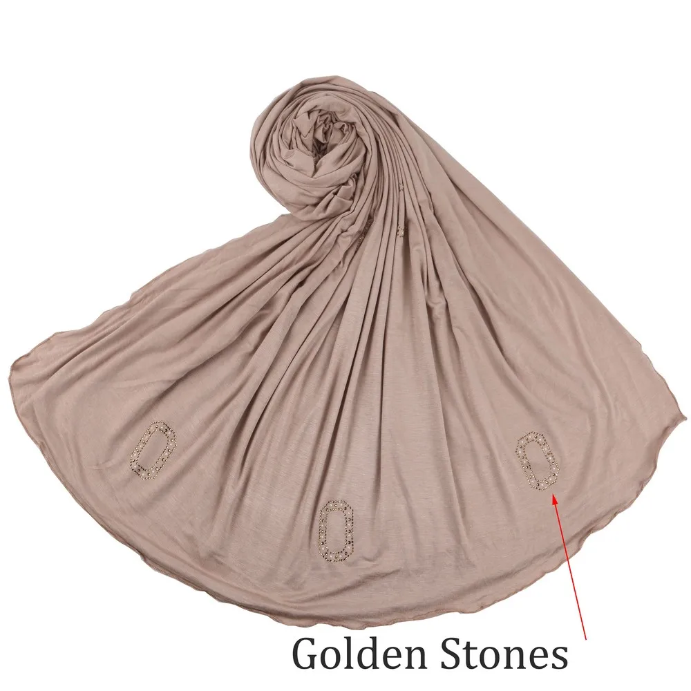 Colorful Lines Design 35 Rhinestone CottonJersey Hijab scarf shawl Good Stitch Beautiful  for Fashion Muslim women