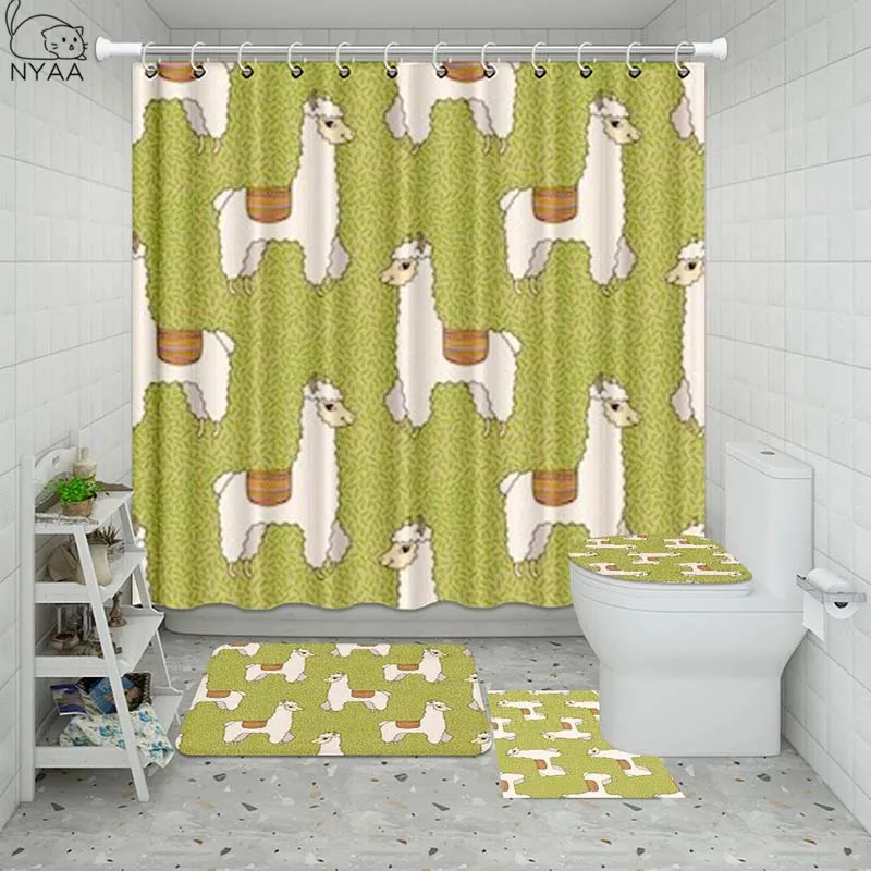 Набор из пушистой альпаки Vixm водонепроницаемая занавеска для душа набор