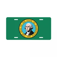 washington state flag pattern aluminum license plate is suitable for most models 15x30cm