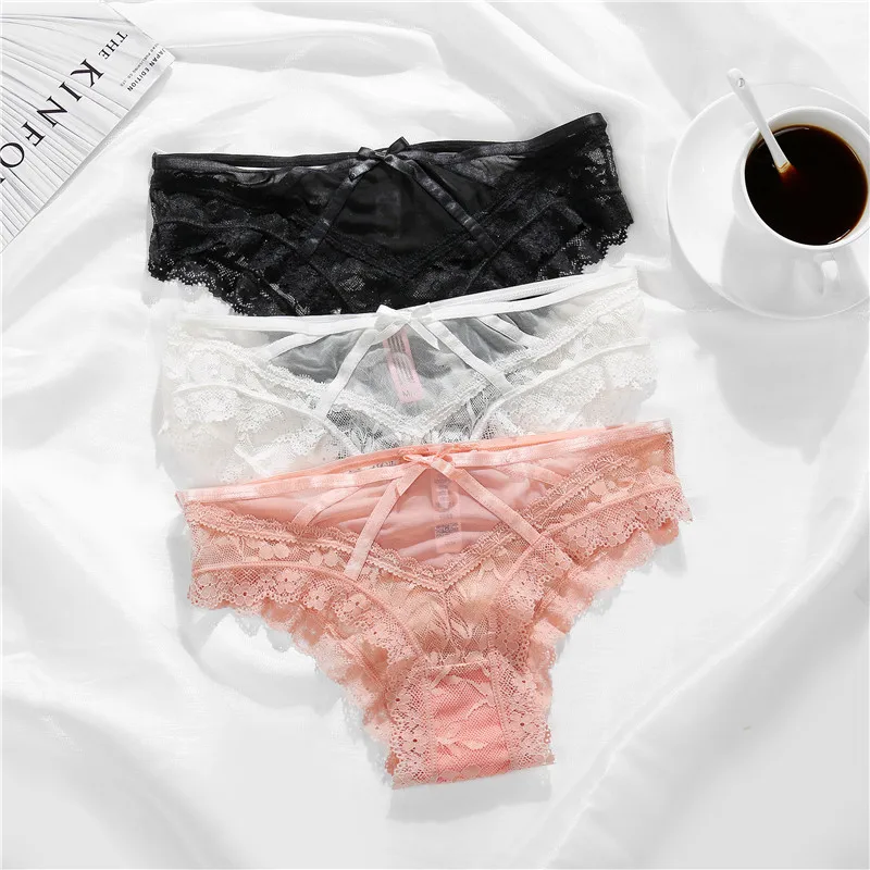 

Lace Panties Perspective Sexy Women Underwear Female Underpants Hollow Out Briefs Floral Pantys Intimates Lingerie for Woman