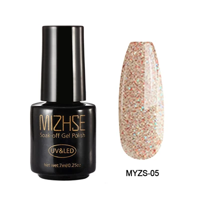 MYZS005 MIZHSE 7 мл Цвета Блеск лак для ногтей Полупостоянный УФ эмаль Гибридный лак для ногтей гель для базового покрытия лак для ногтей - Цвет: MYZS005