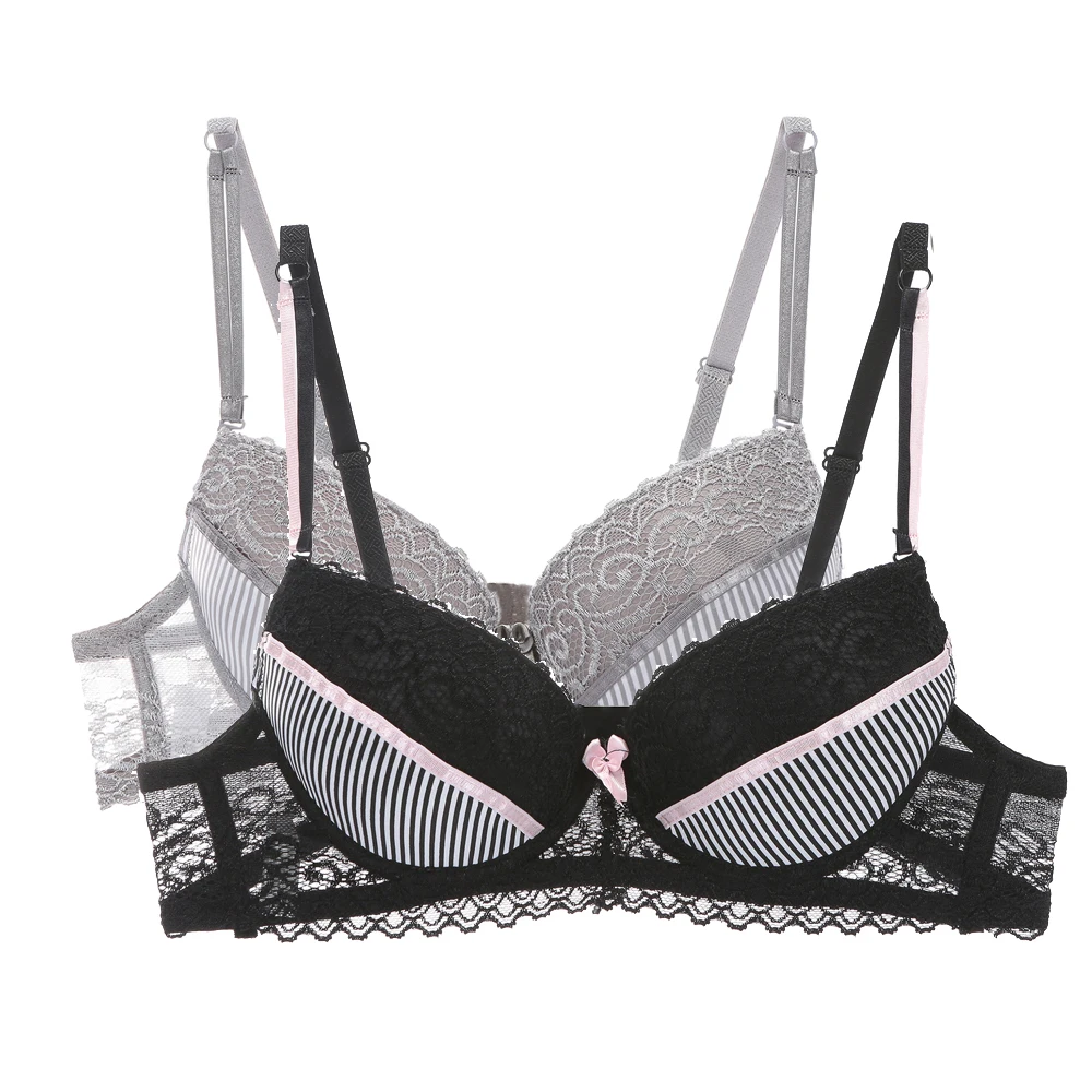 

2PCS/Lot Intimate push up women bra BC cup lace lingerie embroidery sexy young female underwear soutien gorge