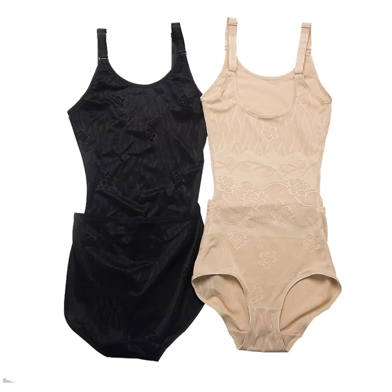 

Floral Shapewear Bodysuit Body Shaper Shaping Underwear Women Sexy Back Opening Lace Collect The Waist Shape U Push Up Shapewear