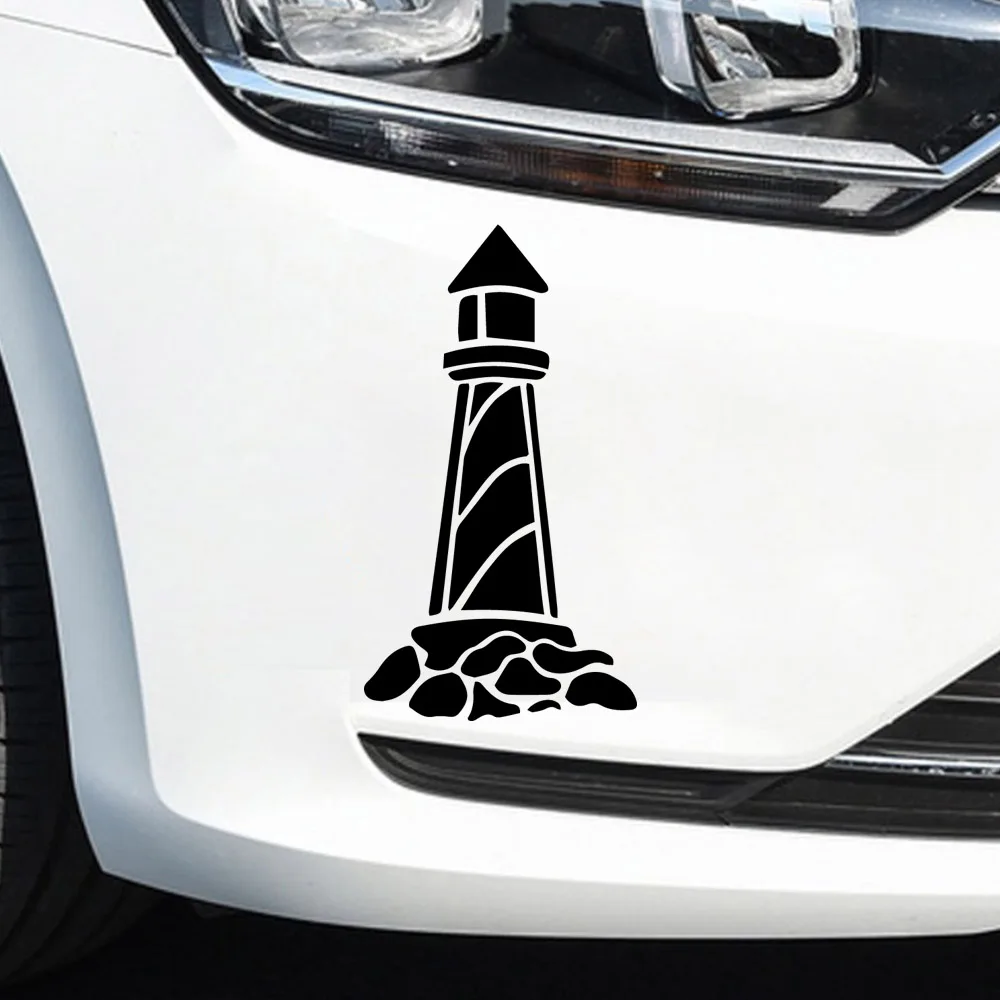 

Colorful lighthouse Car Decal Creative Car Door Handle Decals Dual Color Design Stickers Vinyls Decals