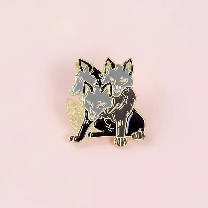 FIMAODZ Ancient Greek Mythology Hell Three-Headed Dog Brooch Pin New Design Hot Jewelry Wholesale | Украшения и аксессуары