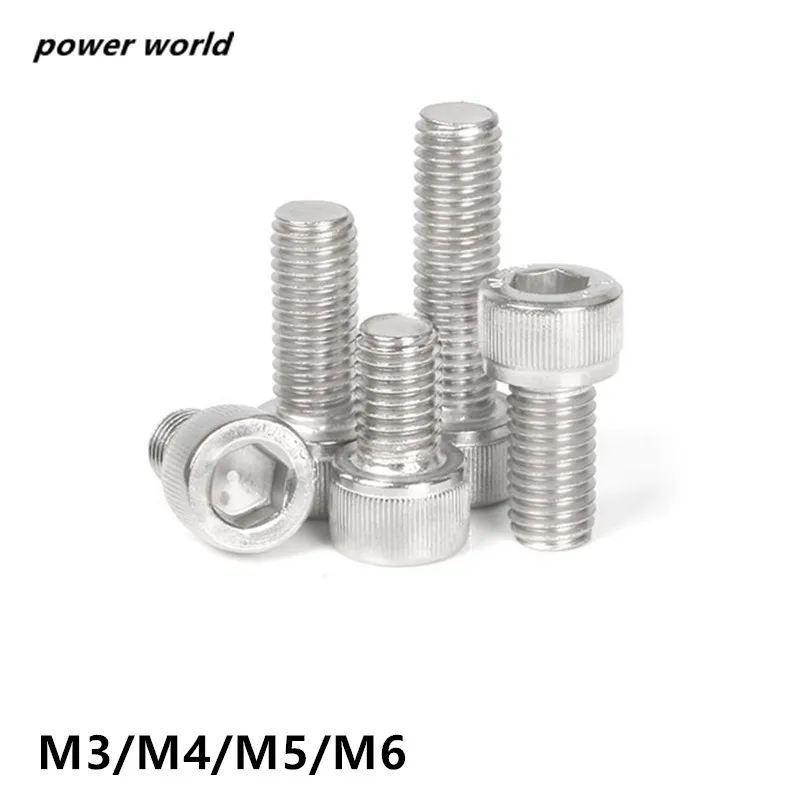 M3/M4/M5/M6 внутренний шестигранный винт 304 из нержавеющей стали с шестигранной