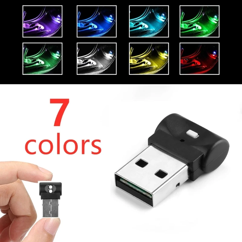 

H4GA Mini USB LED RGB Ambient Light Atmosphere Smart Night Lamp for Home Decoration Photosensitive Automatically Turns on