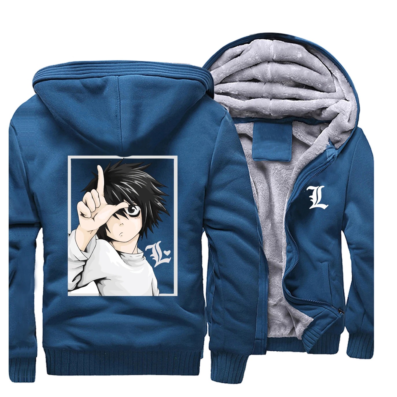 Death Note/зимняя мужская флисовая Толстая теплая куртка мужские пальто и куртки