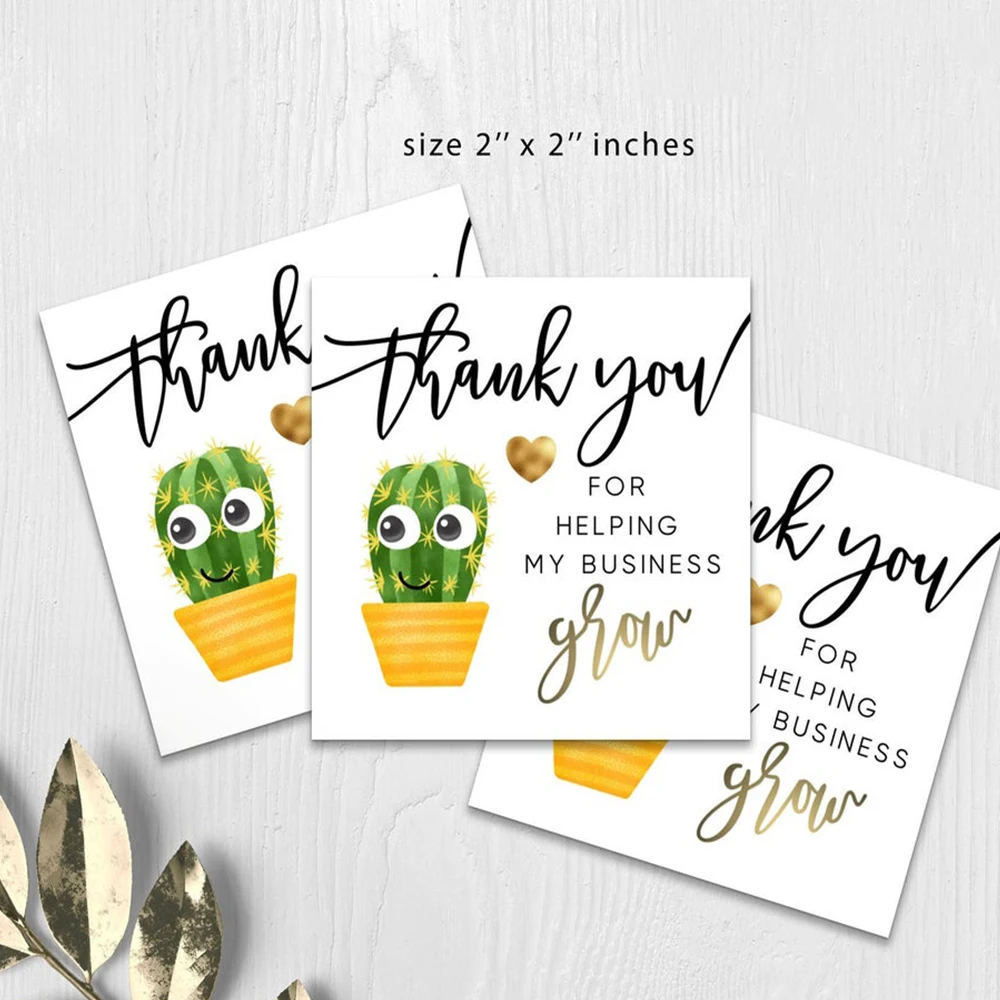 Персонализированные кактусы Спасибо за помощь бизнесу расти добавить свой