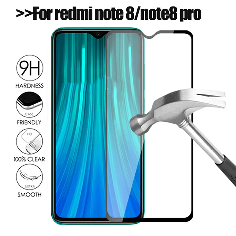Защитное стекло для Xiaomi Redmi Note 8 Note8 Pro Защита экрана 8pro полное покрытие пленка из