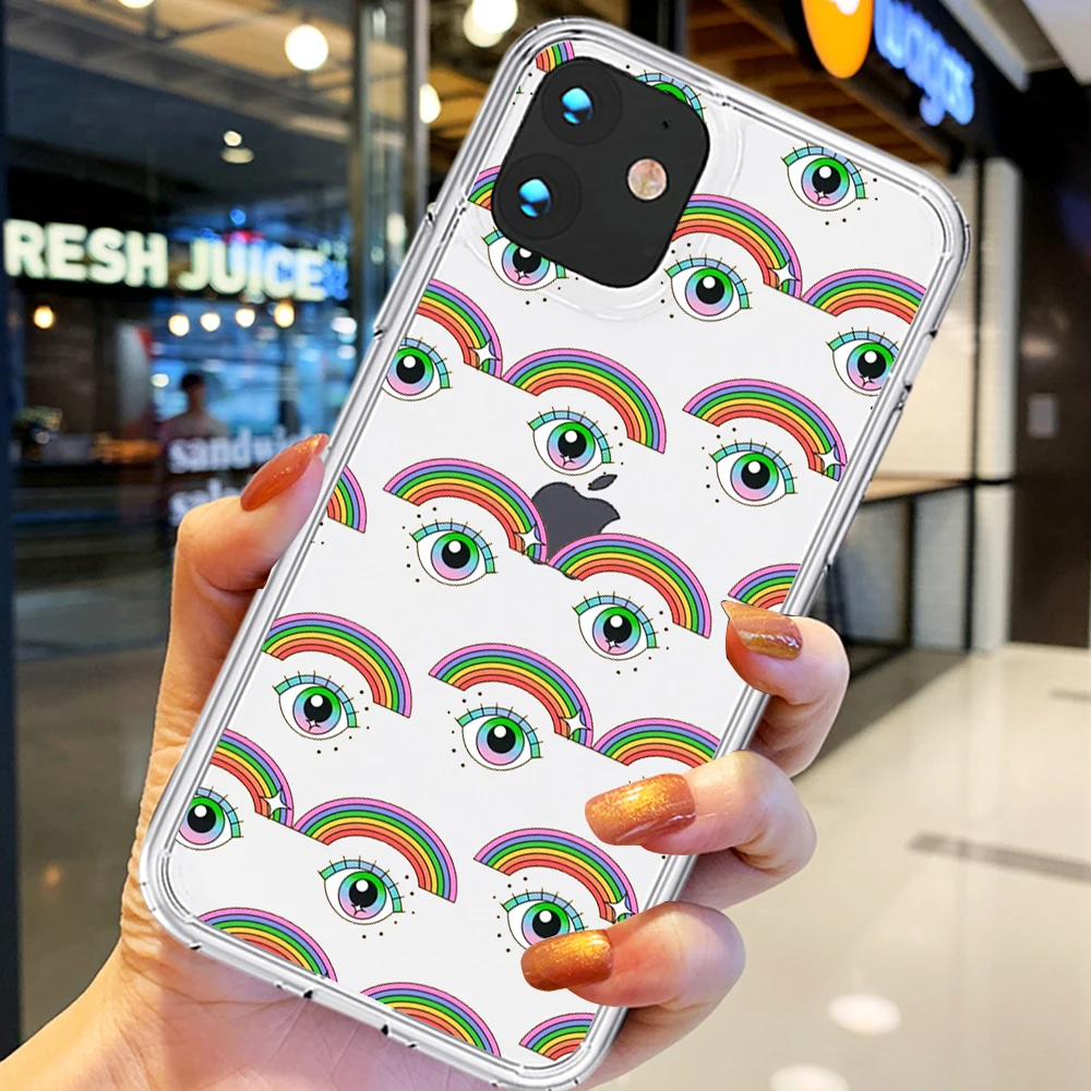 

New Fashion Blue Evil Eye Abstract Phone Case for IPhone 12 Mini 5 6 6S 7 8 SE Plus X XS XR 11 Pro Max Coque Funda Soft Silicone