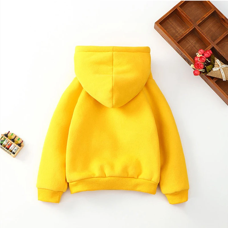 Детская зимняя хлопковая толстовка с длинным рукавом и буквенным