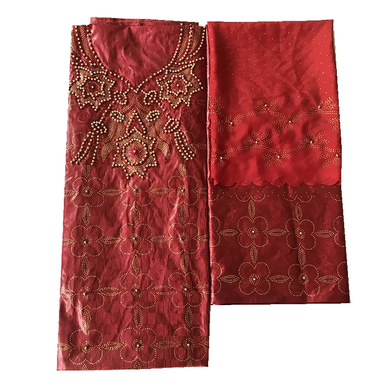 Роскошная модная ткань базин брод для шитья африканские материалы бисерная