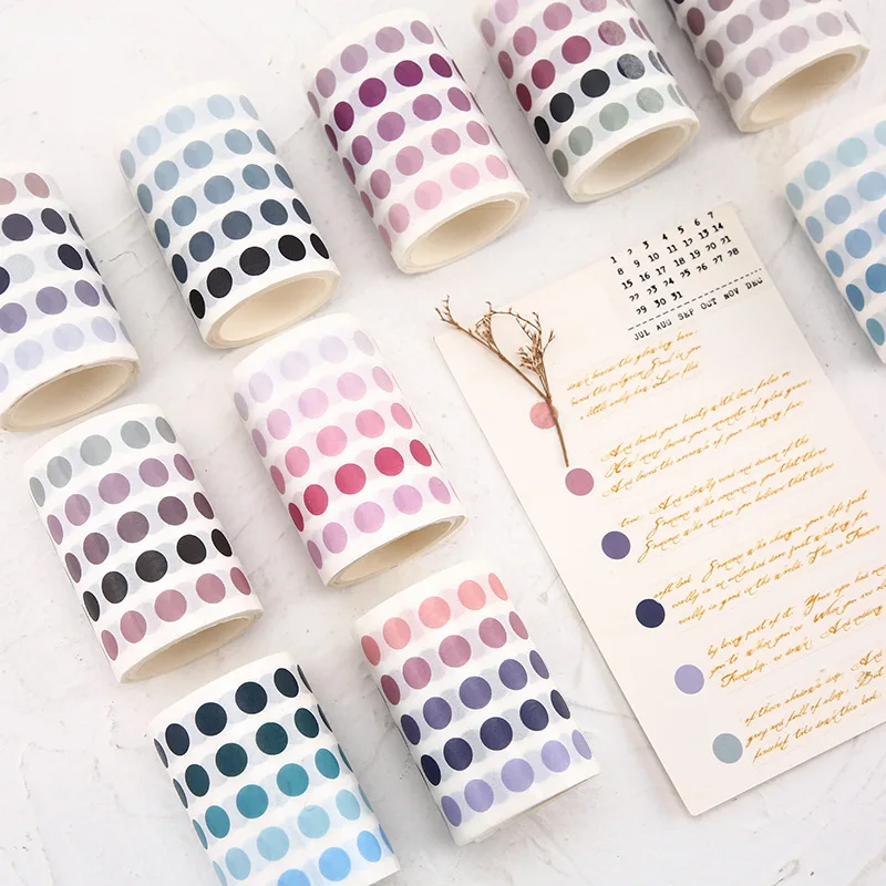 336 шт./лот лента Washi в красочные точки японская бумажная сделай сам для