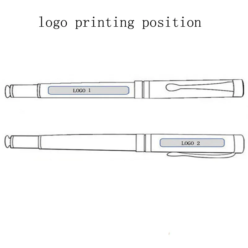 Высококачественная деловая черная металлическая авторучка рекламная