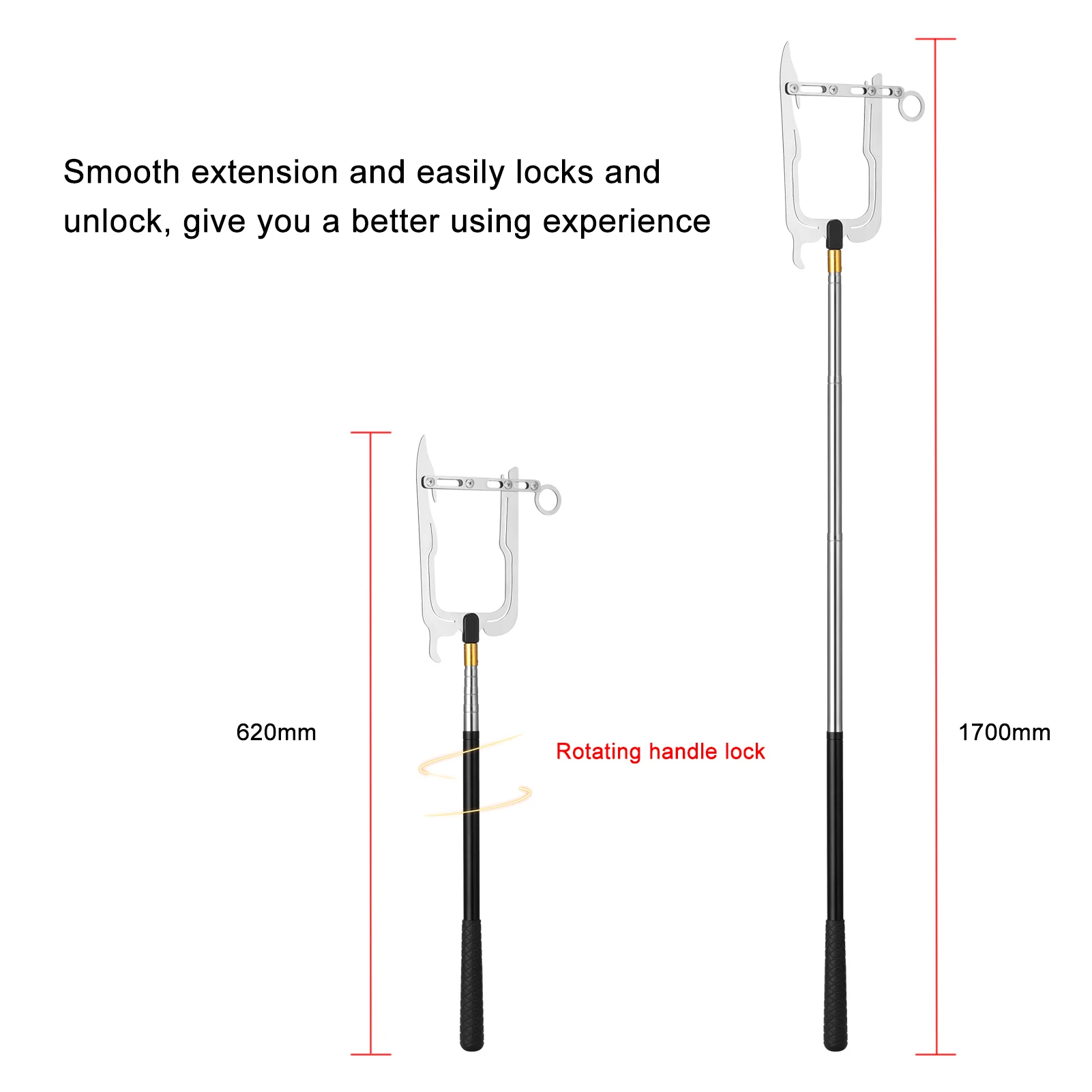 

Boat Hook Simple Threader Wharf Hook Multifunction Base Hook Telescopic Boat Hooks Fishing Accessory Utility Tools