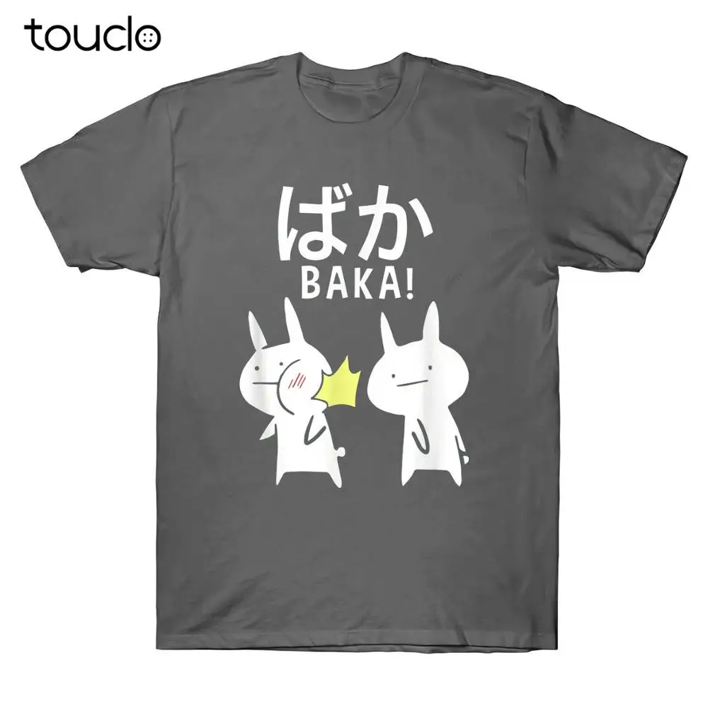 

Funny Anime Baka Rabbit Slap Japanese Gift T-Shirt Men's Black Cotton Shirts Top
