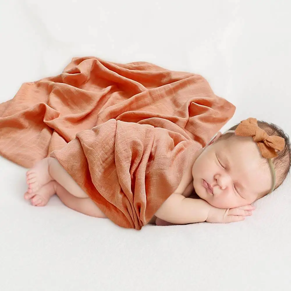 

Yingya Cotton Baby Blankets Newborn Soft Organic Cotton Baby Blanket Muslin Swaddle Wrap Feeding Burp Cloth Towel Scarf Baby