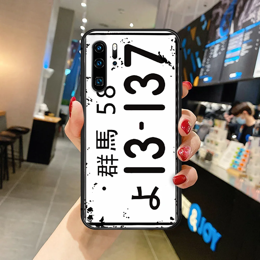 

Initial D Japanese Anime Phone case For Huawei P 10 20 30 40 Mate Smart Lite Z 2019 Pro black black cell cover 3D funda fashion