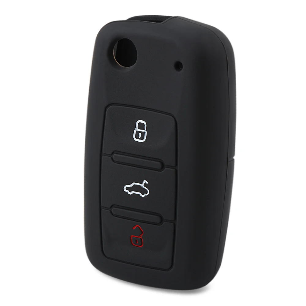 Силиконовый чехол для автомобильного ключа VW Golf Bora Jetta POLO GOLF 5 6 Passat Skoda Octavia A5 Fabia SEAT