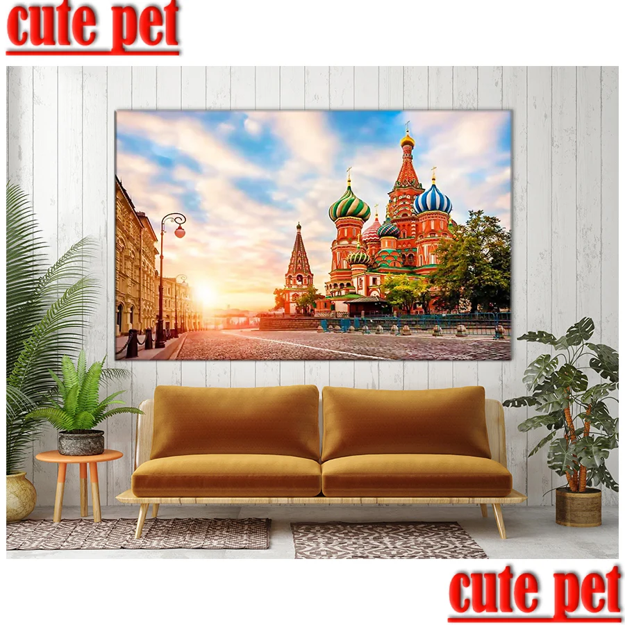 

Кремль пазл алмазная живопись замок своими руками вышивка крестиком полный drillHome декор стен обои искусство алмазная живопись