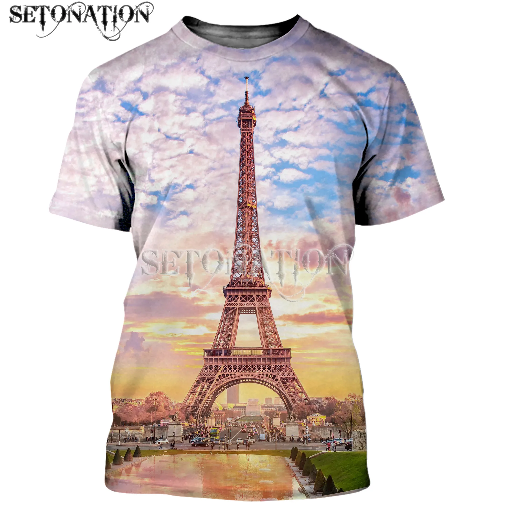 

Eiffel Tower men/women New fashion cool 3D printed t-shirts casual style tshirt streetwear tops
