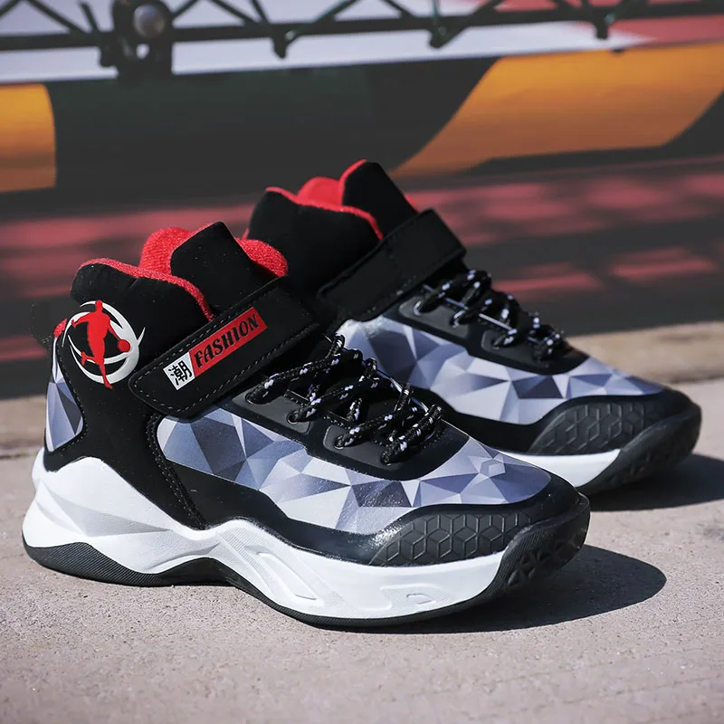 Детская обувь кроссовки для мальчиков Баскетбольная детская спортивные ботинки