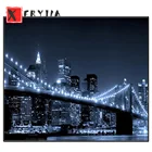 5D алмазная живопись, городская архитектура, ночное виденье, полноразмерная вышивка крестиком, алмазная вышивка, стразы художественное ремесло