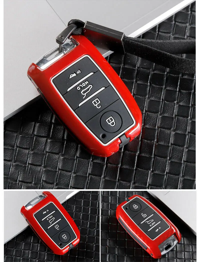 Keychain Car Key Case For Kia Sorento K900 New K7 Cadenza 2017 2018 2019 4 Buttons Smart Remote Fob Protector Cover Accessories |
