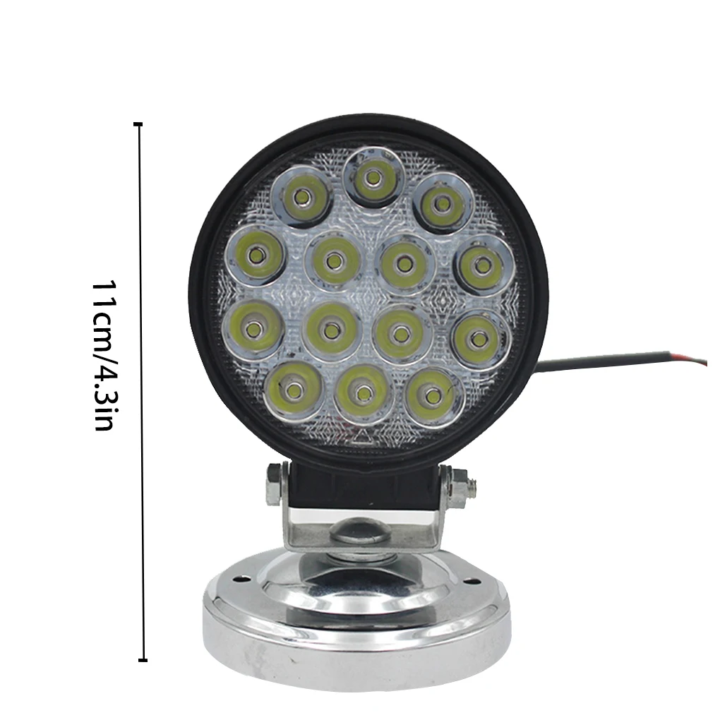 

42W Round LED Car Bumper Work Light 12-80V Trucks Offroad Motorcycle Waterproof Spotlight Auto Working Driving Light