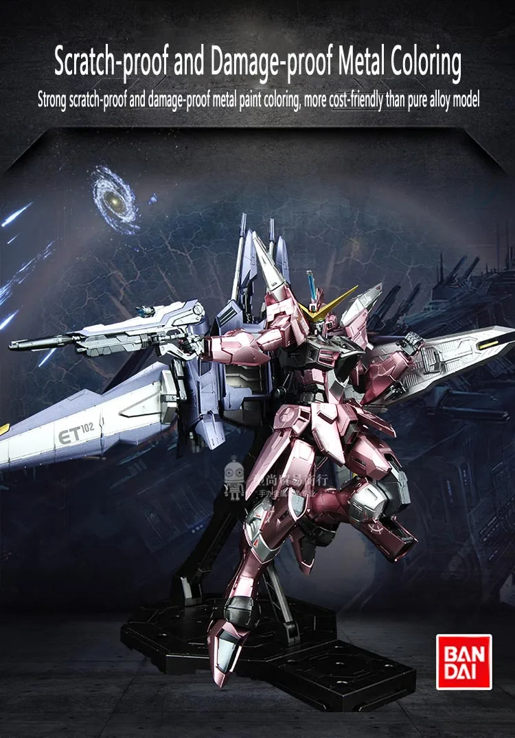 BANDAI MG 1/100 ZGMF-X19A INFINITE JUSTICE gunдамская металлическая раскраска бесконечная сборка модель подарки на день рождения Фигурки игрушки