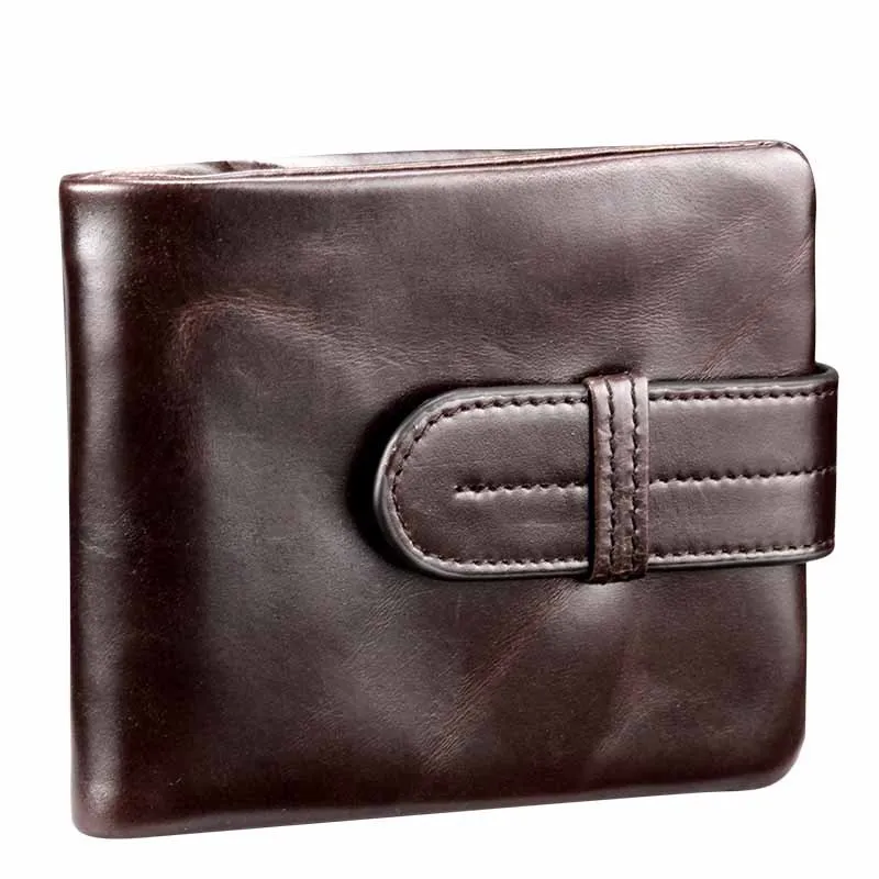

2021 New Fashion Business Men's Wallets High Quality Cow Genuine Leather Short Wallet Brand Famous Card Holder Male Cash Purse