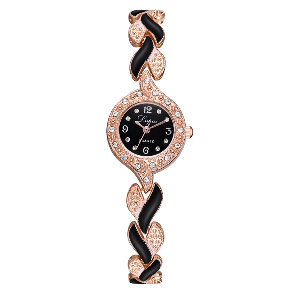 

New retro bracelet watch ladies luxury crystal dress watch clock ladies fashion casual quartz watch